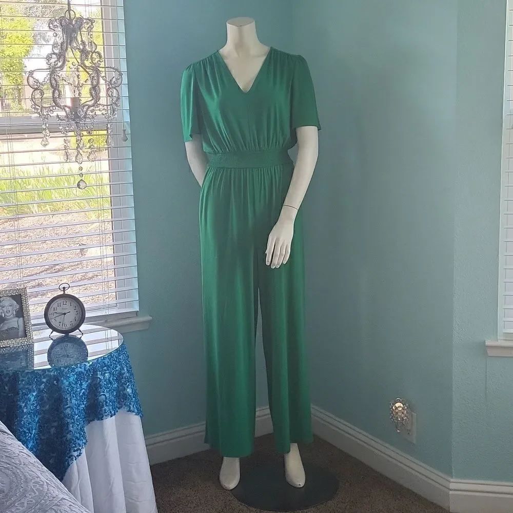 Wisp Joele Smocked Jersey Jumpsuit